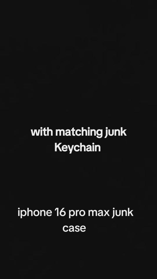 iphone 16 pro max case with matching junk Keychain